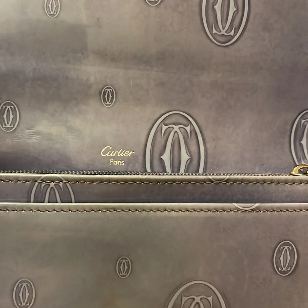 Authentic Cartier Happy Birthday Enamel Long Wallet
